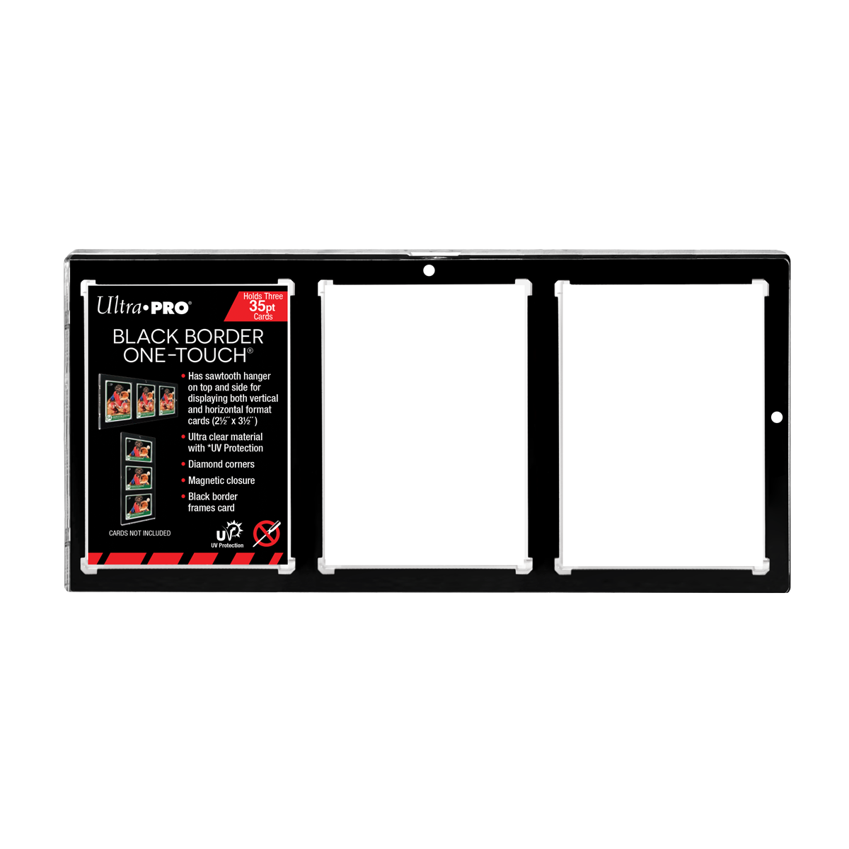 35PT 3-Card Black Border UV ONE-TOUCH® Magnetic Holder