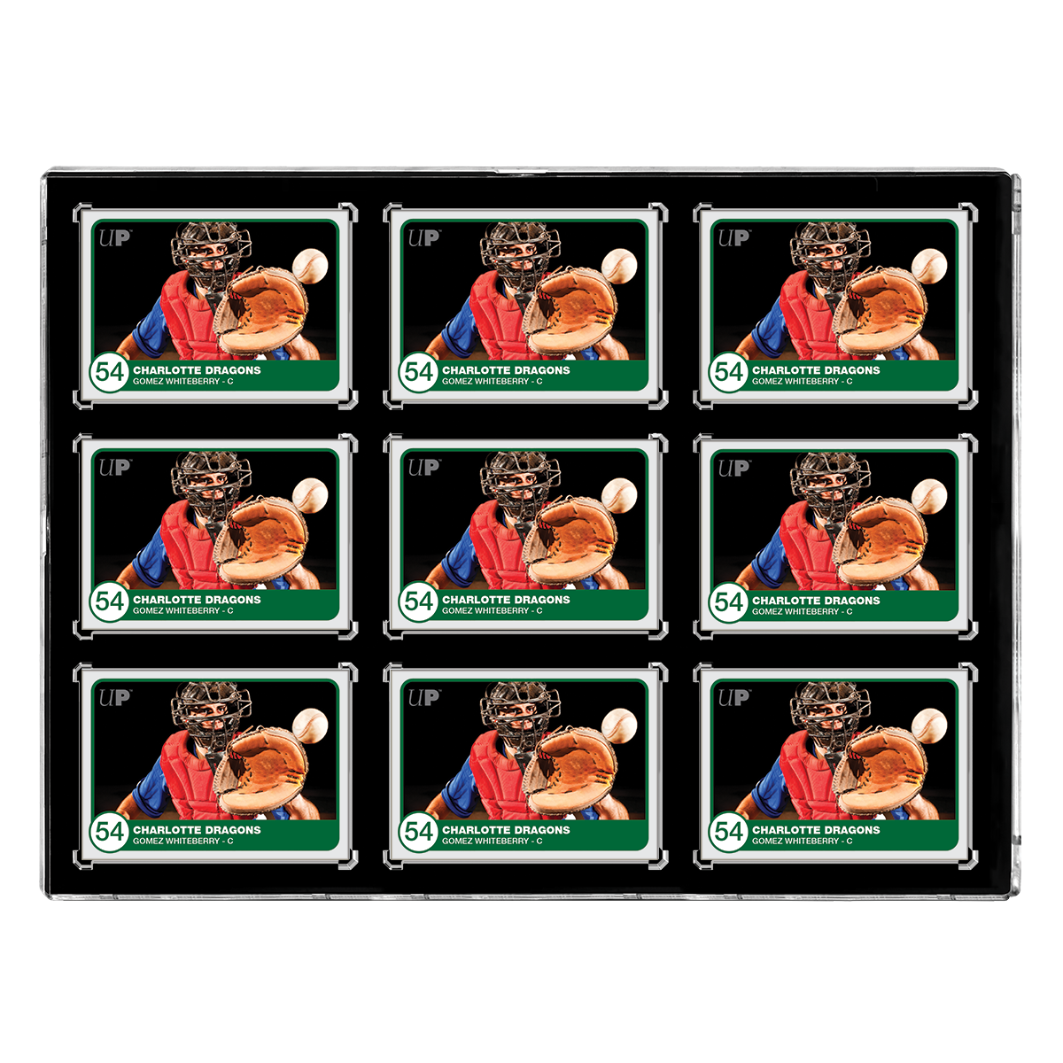 35PT 9-Card Black Border UV ONE-TOUCH® Magnetic Holder