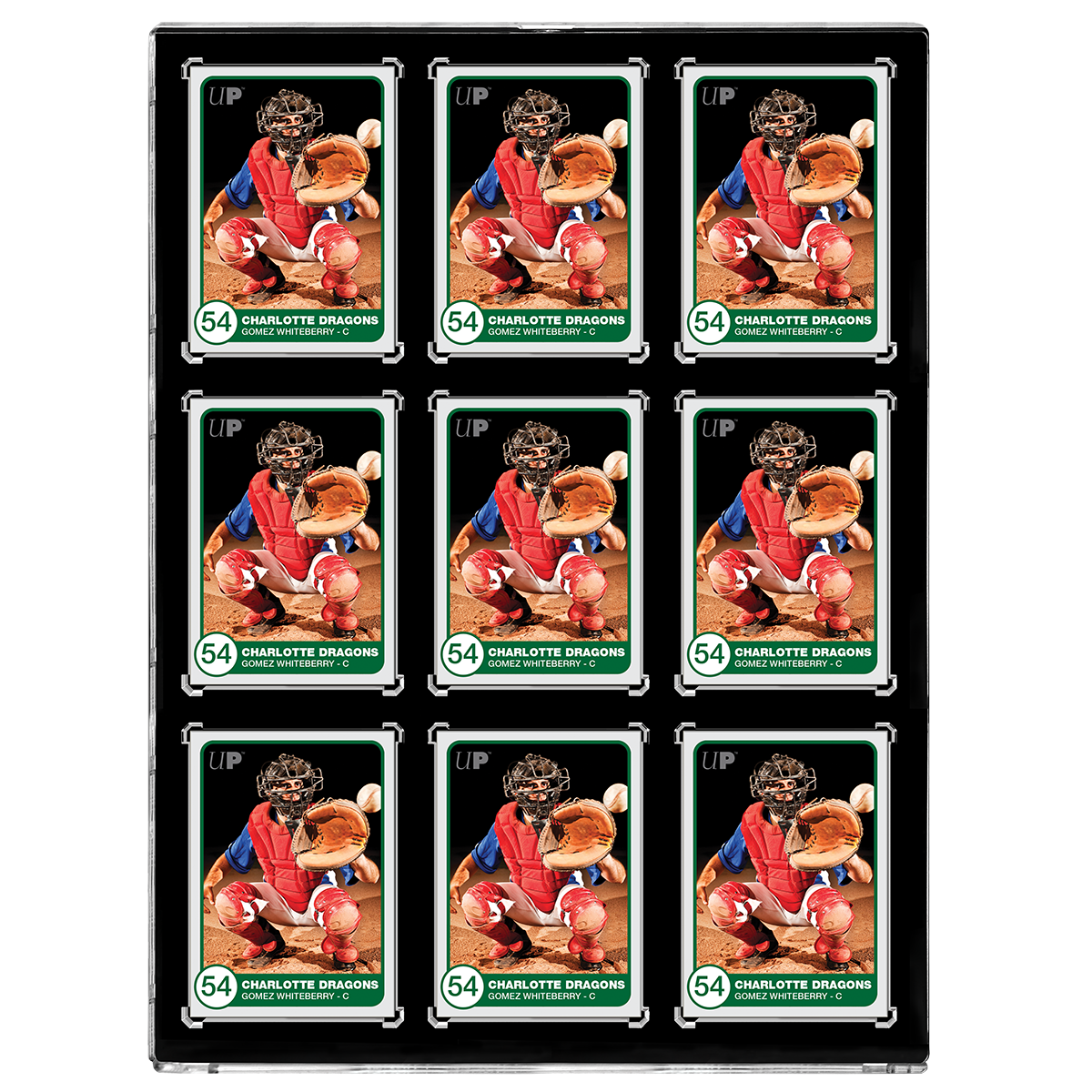 35PT 9-Card Black Border UV ONE-TOUCH® Magnetic Holder