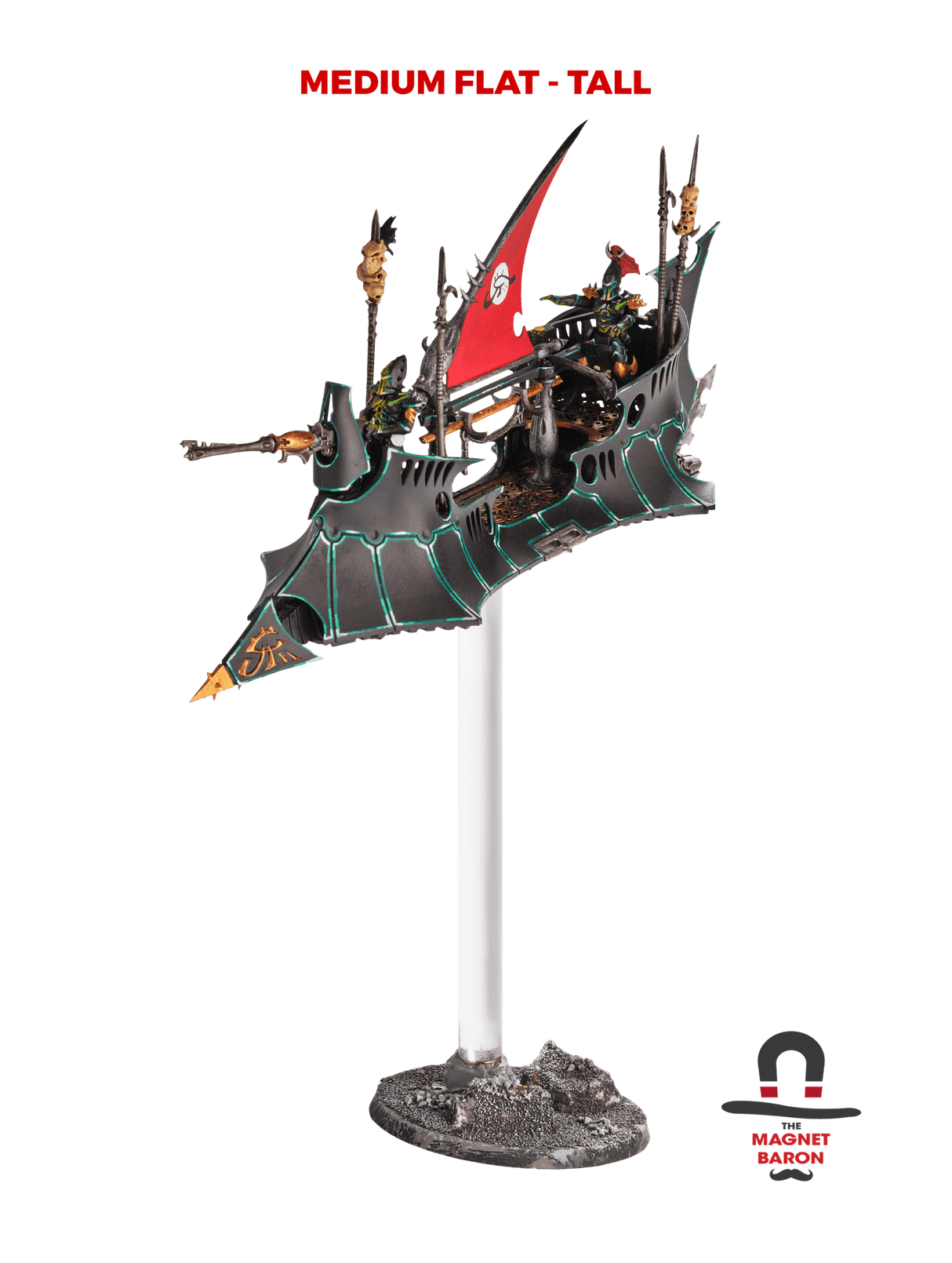 2 Sets Medium Flat Magnetic Flight Stands