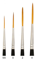 Trekell Golden Taklon Short Handle Artist Brushes for Acrylic and Watercolor Painting