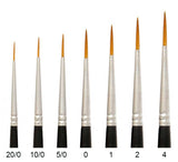 Trekell Golden Taklon Short Handle Artist Brushes for Acrylic and Watercolor Painting