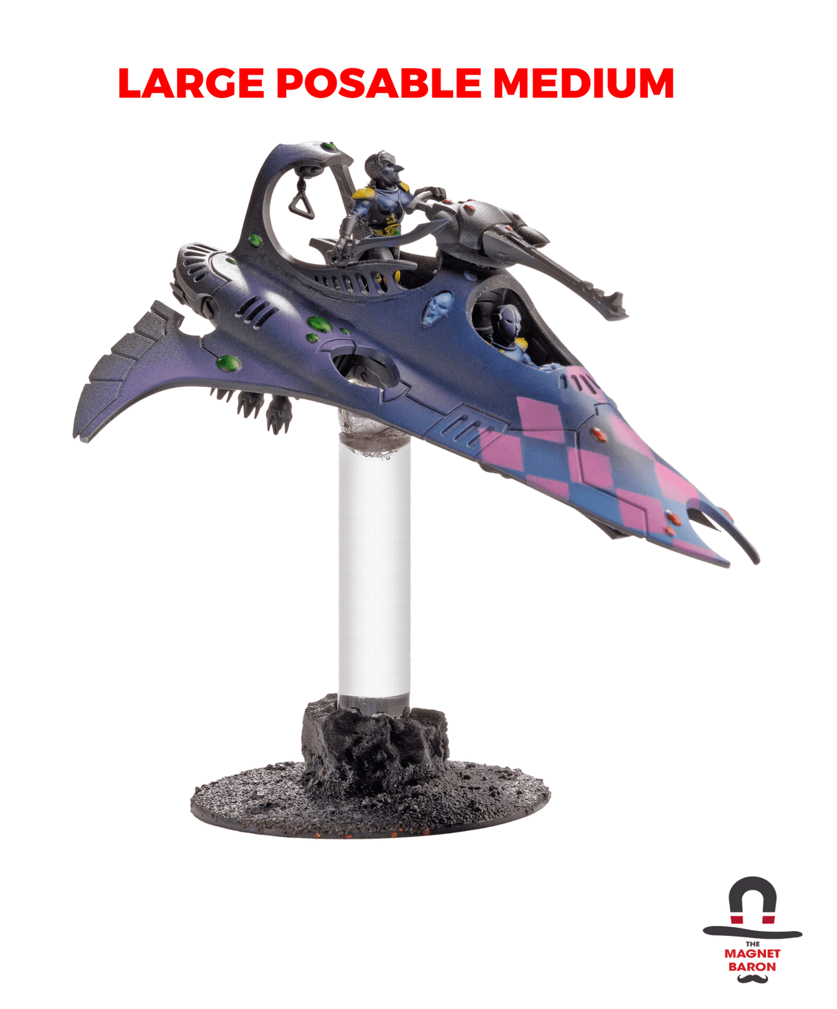 3 Sets Large Posable Magnetic Flight Stands