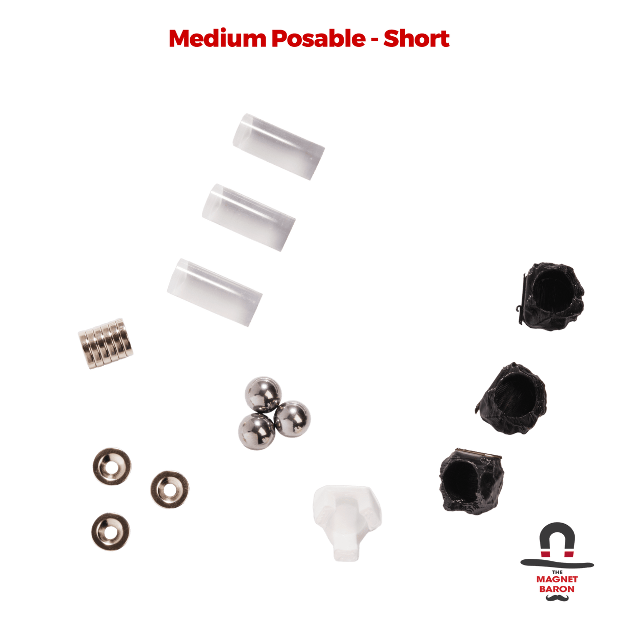 3 Sets Medium Posable Magnetic Flight Stands