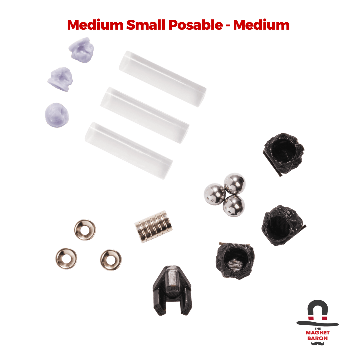 3 Sets Suppressor Custom Medium Small Posable Magnetic Flight Stands - Medium