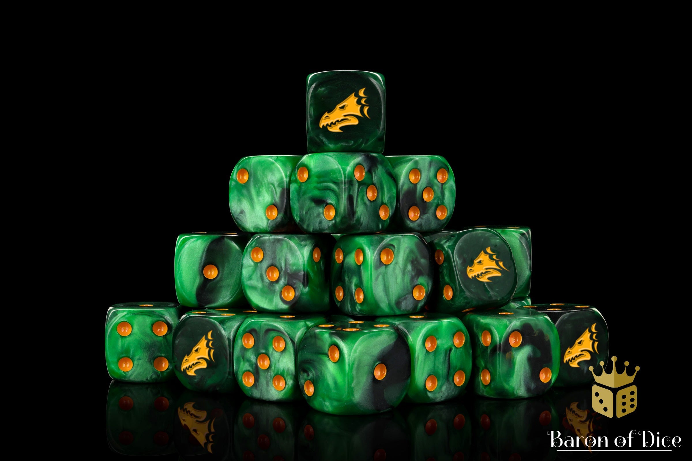 Drake Dice - Green & Gold – Wargame Portal