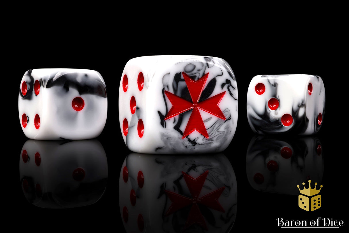 Knight Templar Dice - Red
