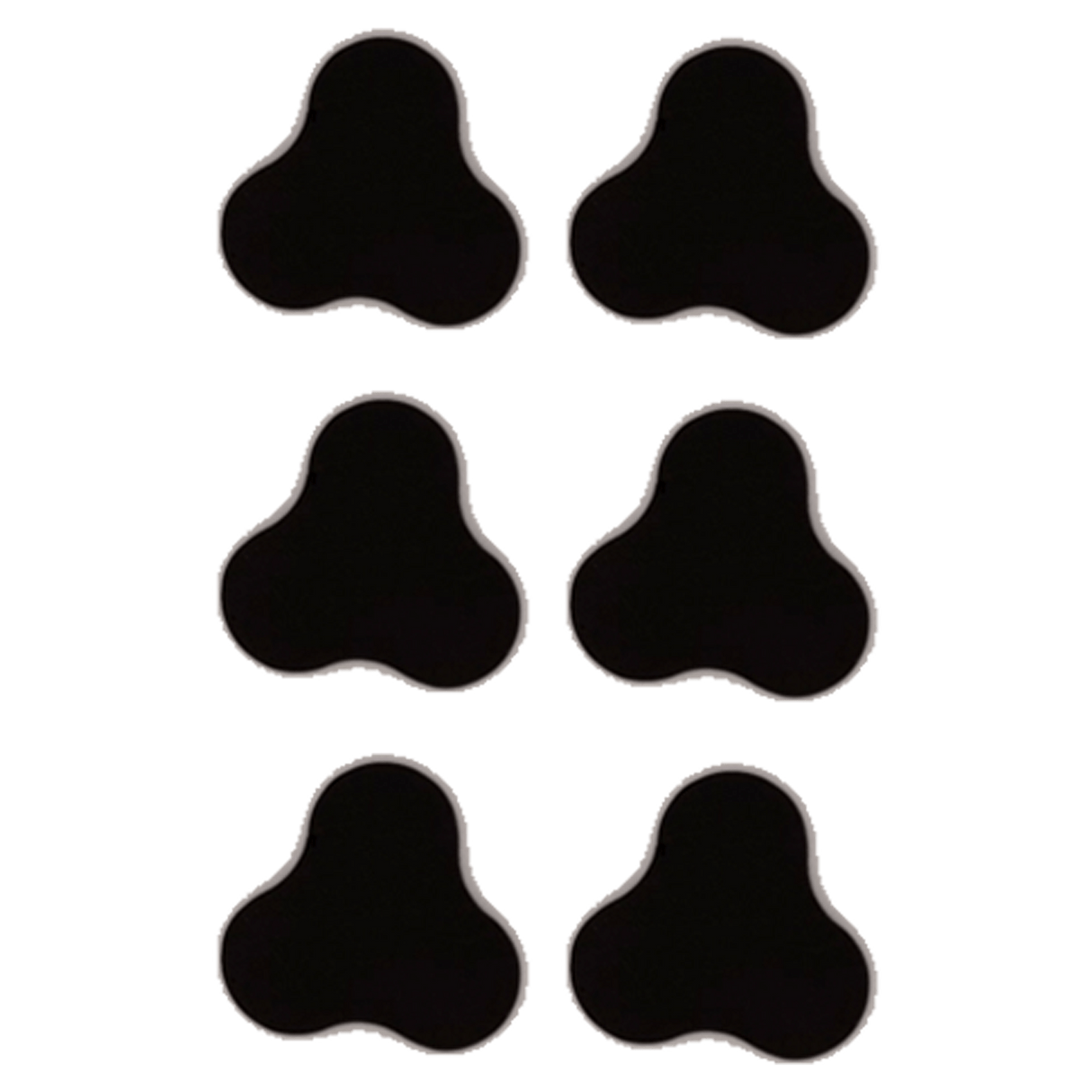 6pcs 3-Man Triangle Plasteel & Adhesive Movement Tray