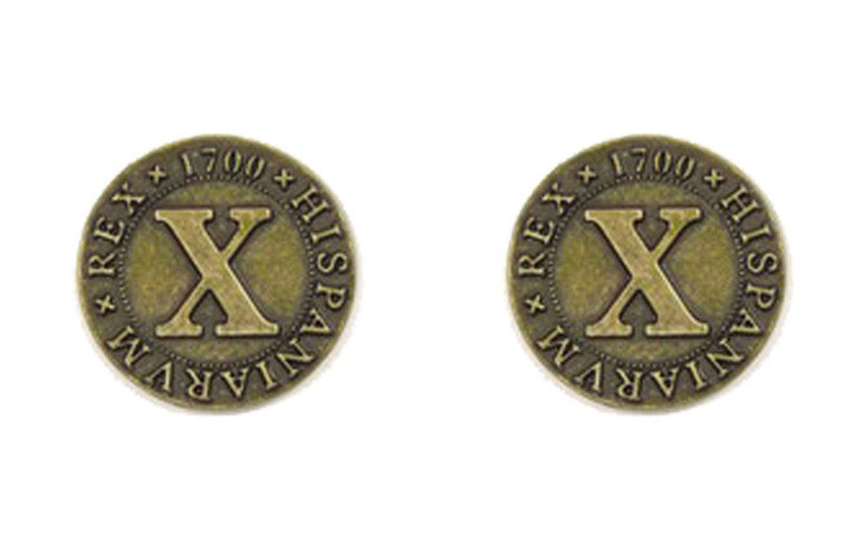 Pirate Doubloons Themed Gaming Coins - Medium 25mm (12-Pack)