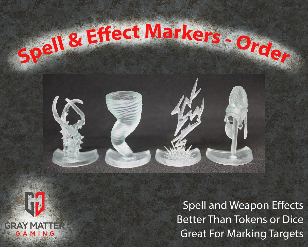 3D Printed Spell & Effect Tokens \ Markers