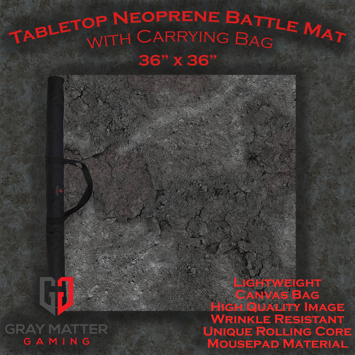 Ashen Wastelands - Neoprene Battle Mat with Bag