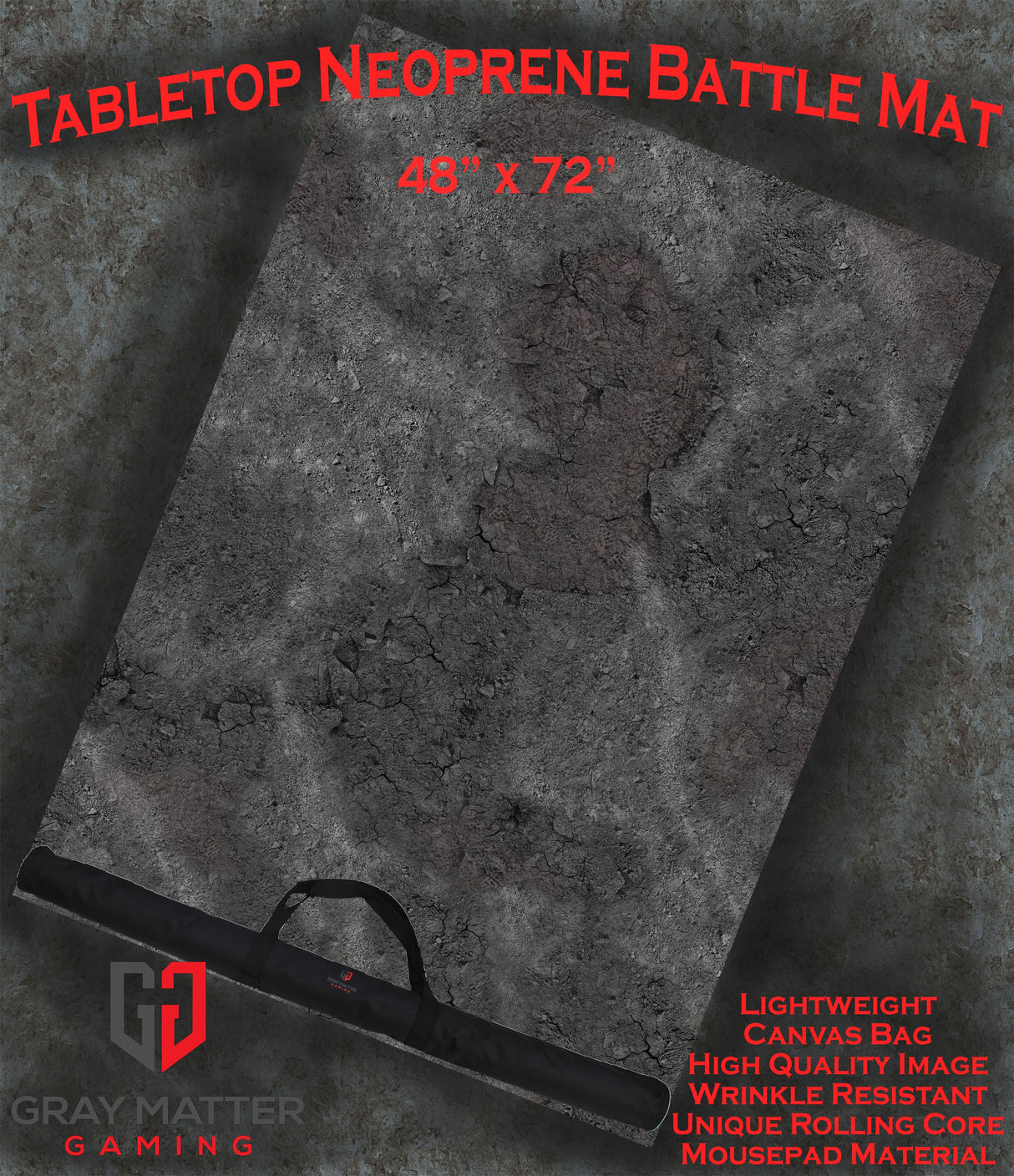 Ashen Wastelands - Neoprene Battle Mat with Bag