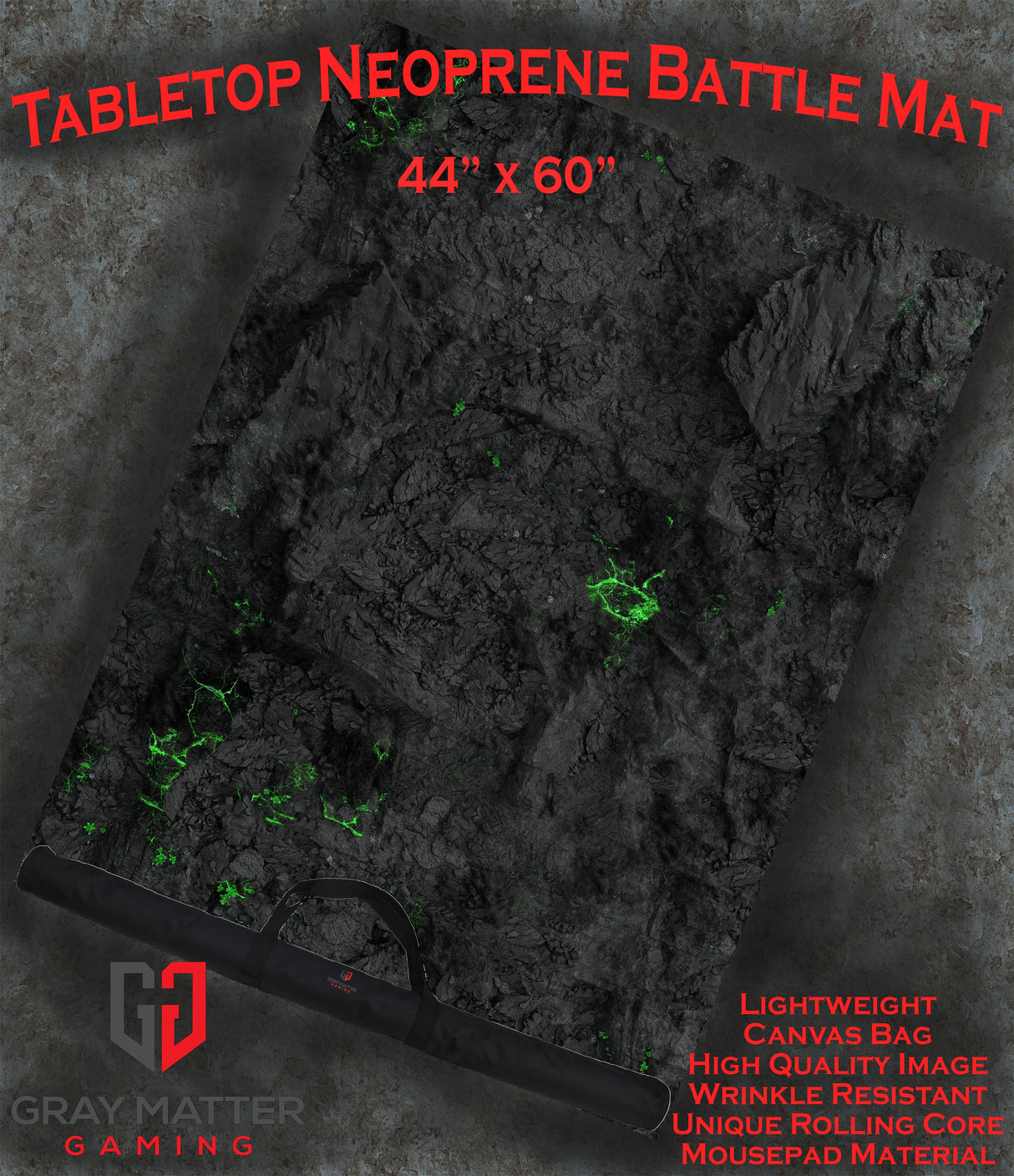 Blighted Cavern - Neoprene Battle Mat with Bag