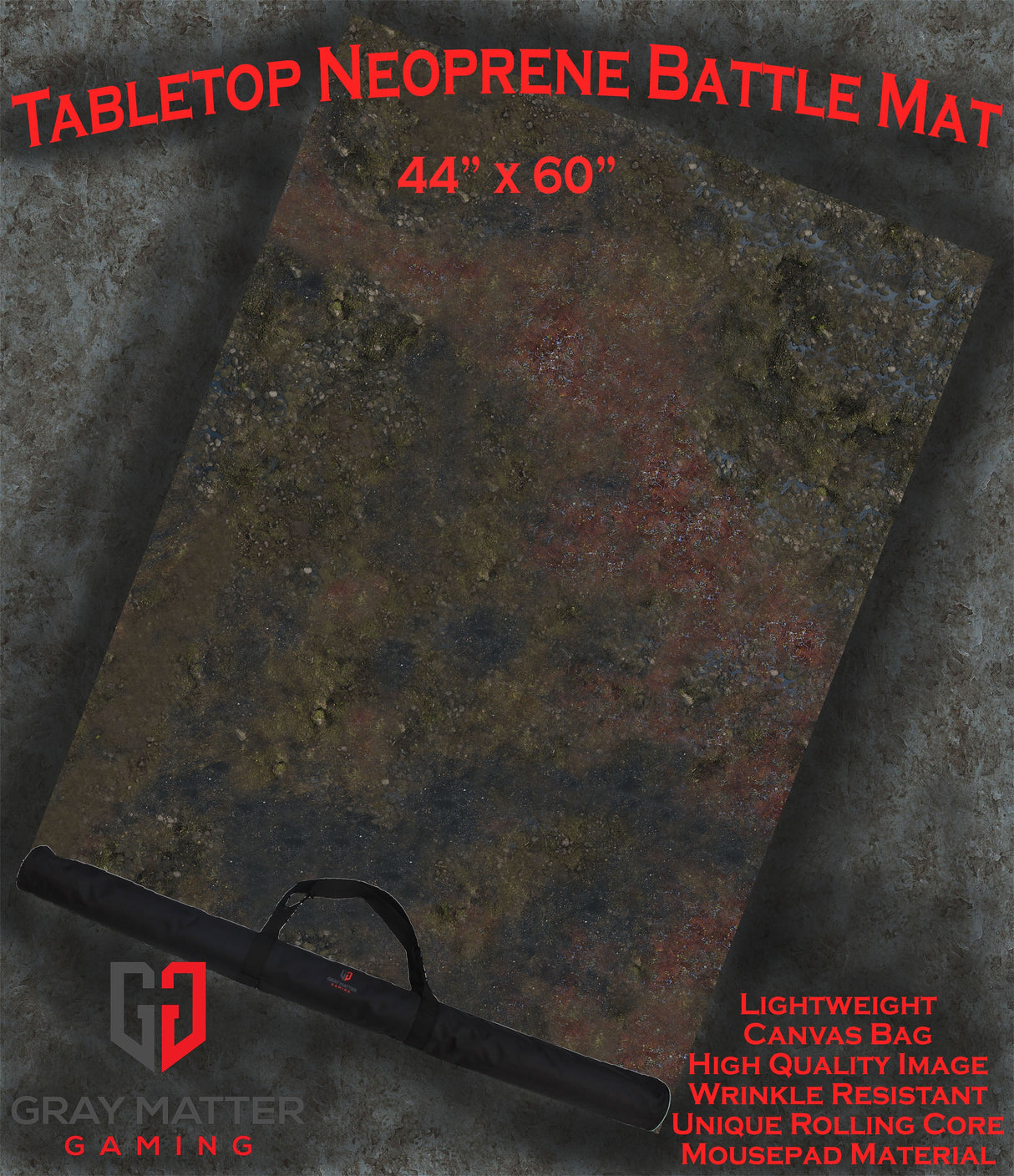 Boggy Swamp - Neoprene Battle Mat with Bag