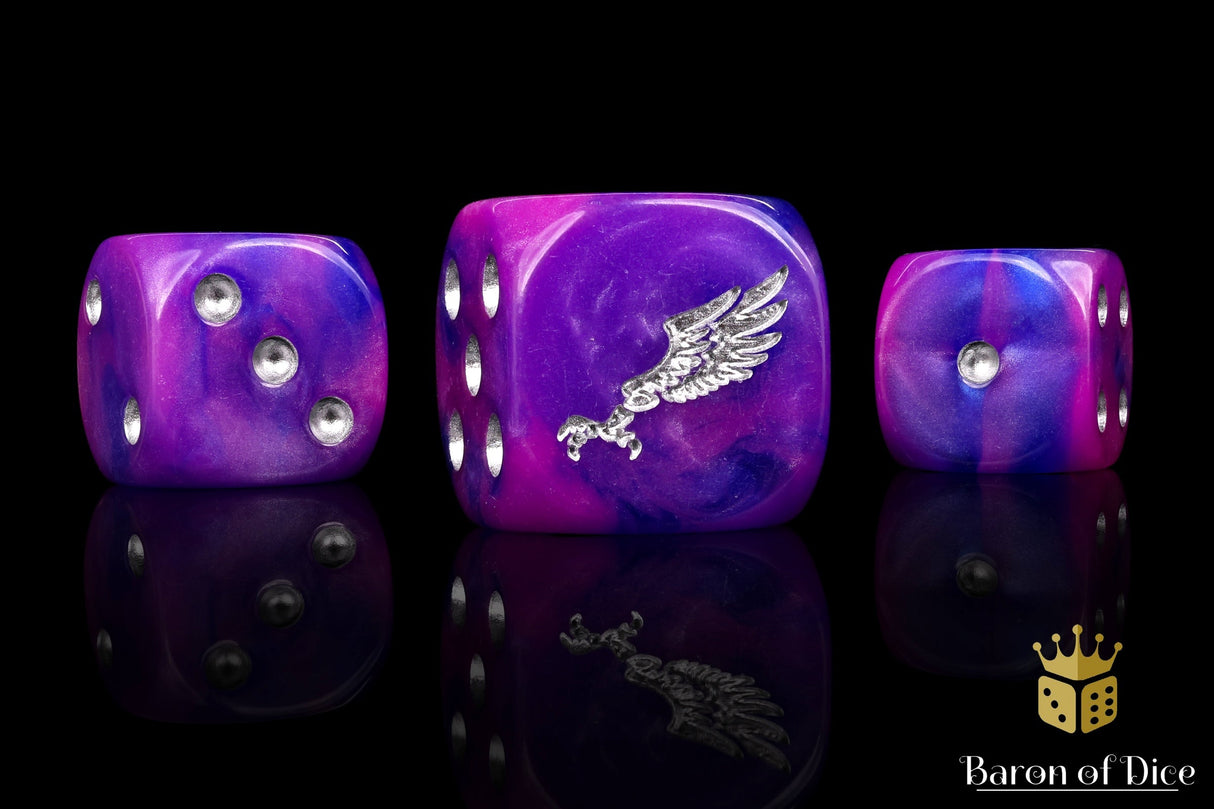 Children of Profligacy Dice - Silver Inlay