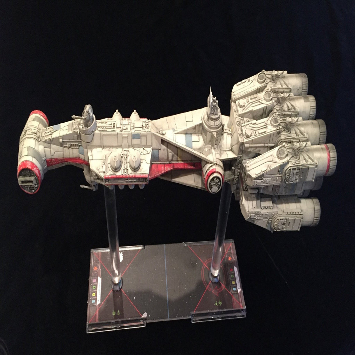 2 Sets Large Flat Tall - CR90 Corvette & Imperial Raider Huge Ship Star Wars X-Wing Magnetic Flight Stands