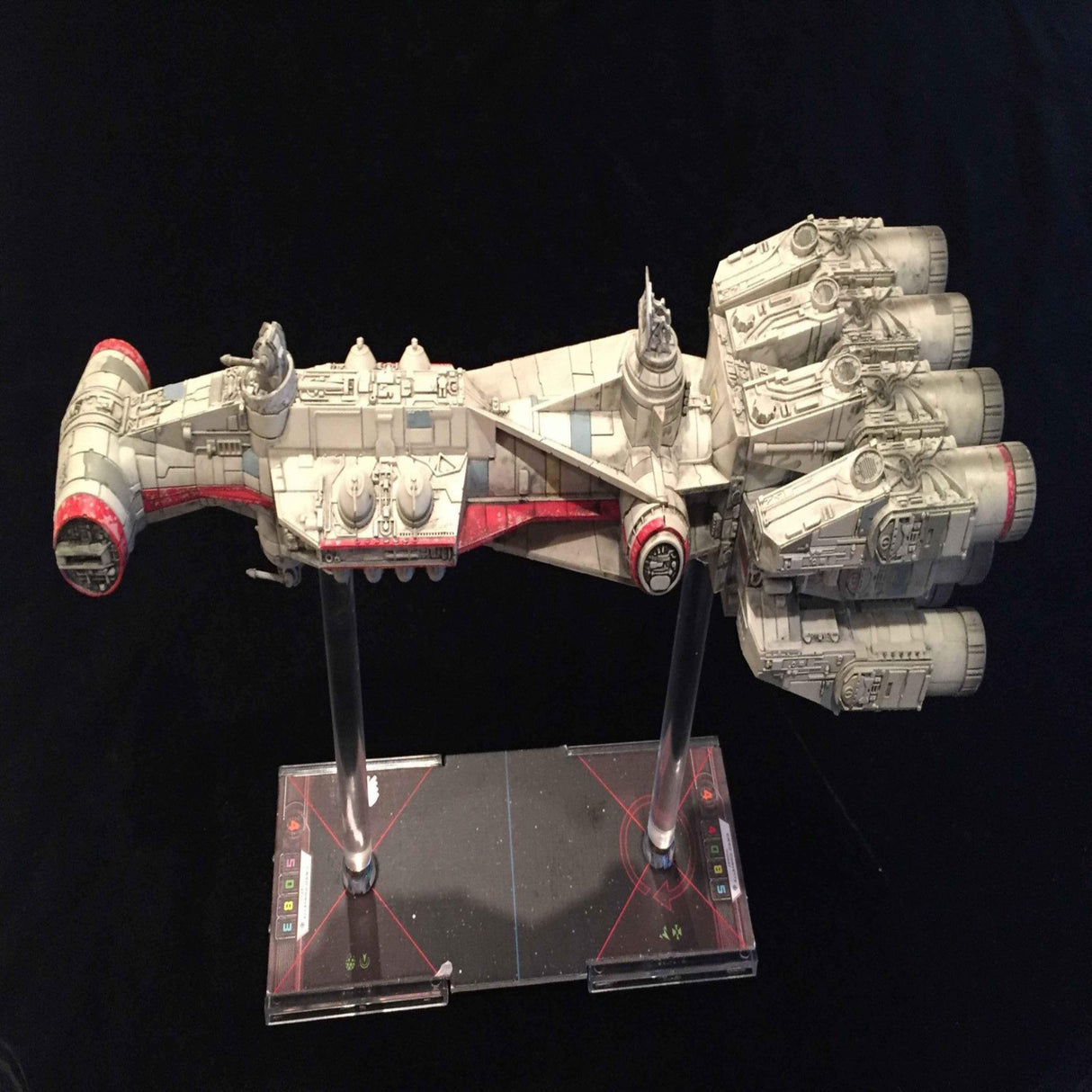 2 Sets Large Flat Tall - CR90 Corvette & Imperial Raider Huge Ship Star Wars X-Wing Magnetic Flight Stands