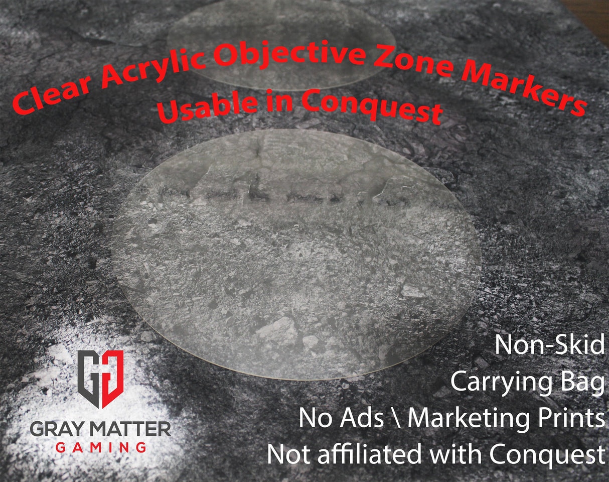 Acrylic Objective Zone Markers - For Use in Conquest (Not Official)