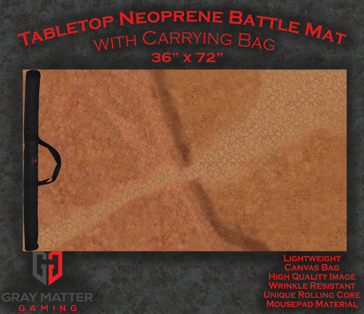 Cracked Earth - Neoprene Battle Mat with Bag