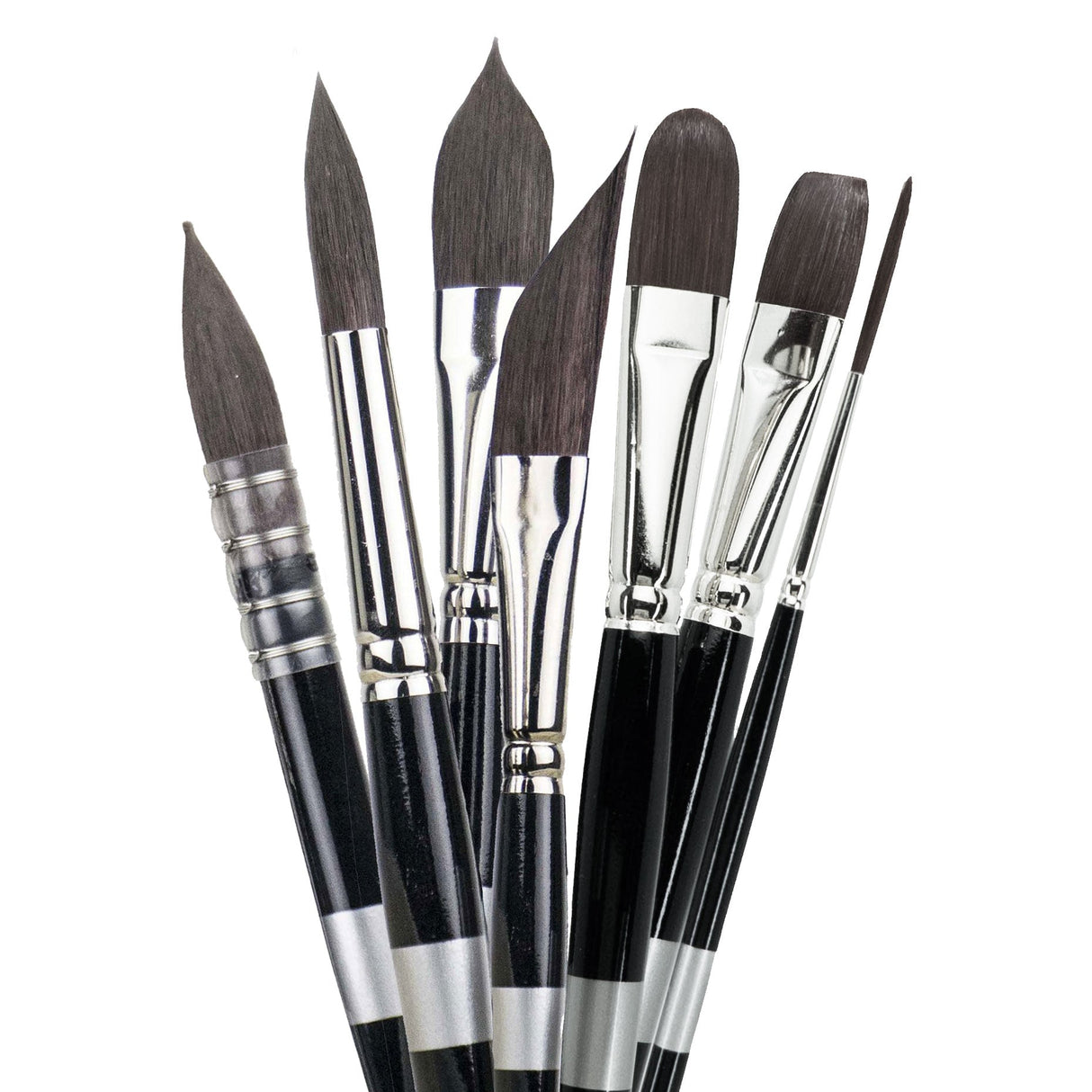 Trekell Onyx Synthetic Squirrel Short Handle Artist Brushes For Watercolor Painting