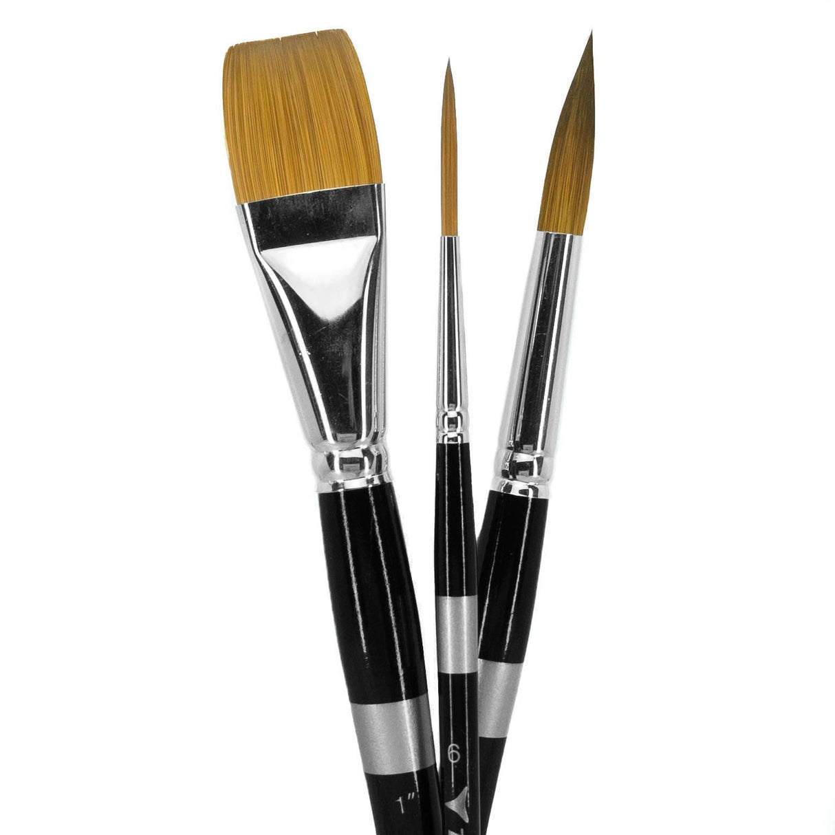 Trekell Protégé Synthetic Kolinsky Short Handle Artist Brushes - For Watercolor, Oil and Acrylic Paint