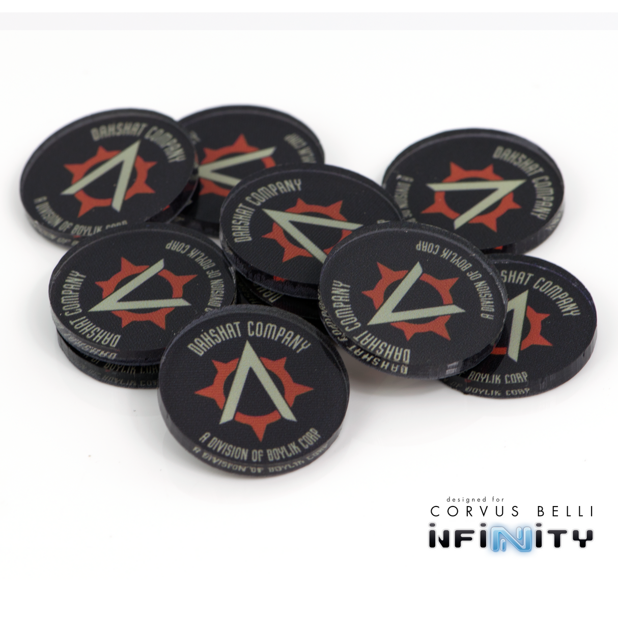 Full Color Infinity Faction Markers, 25mm (Bag of 10)