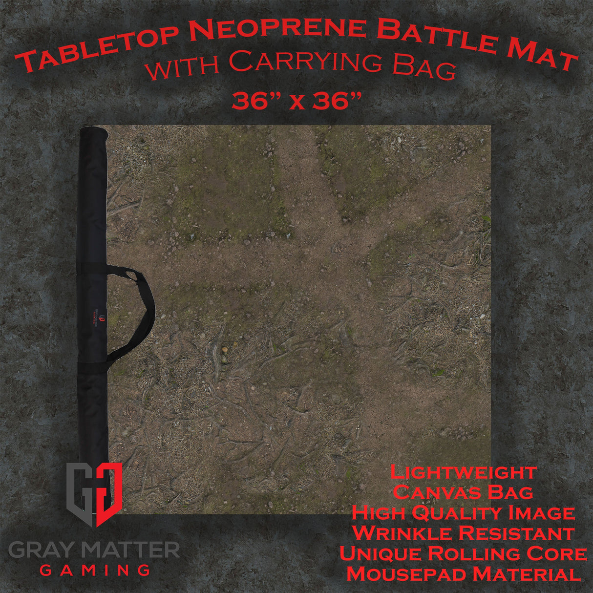 Deep Forest - Neoprene Battle Mat with Bag