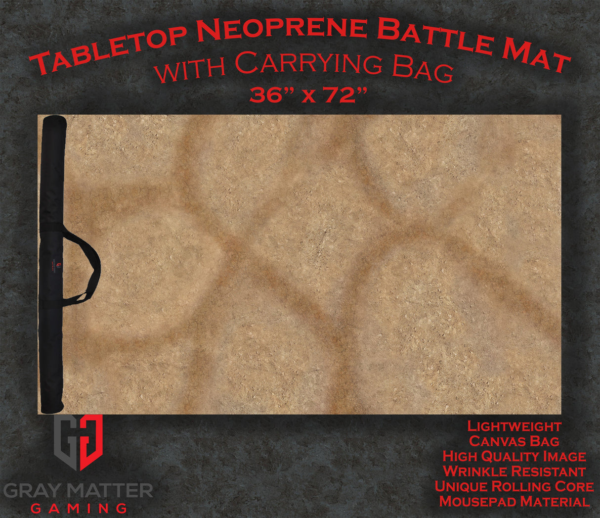 Desert Paths - Neoprene Battle Mat with Bag