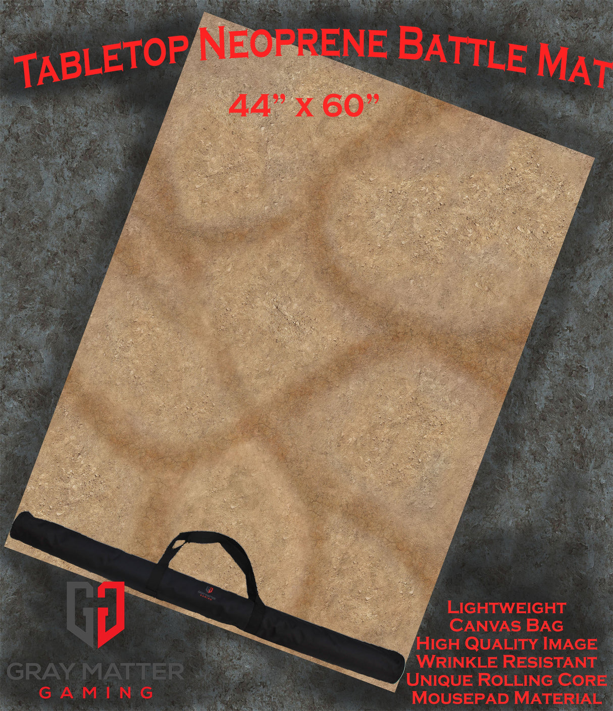 Desert Paths - Neoprene Battle Mat with Bag