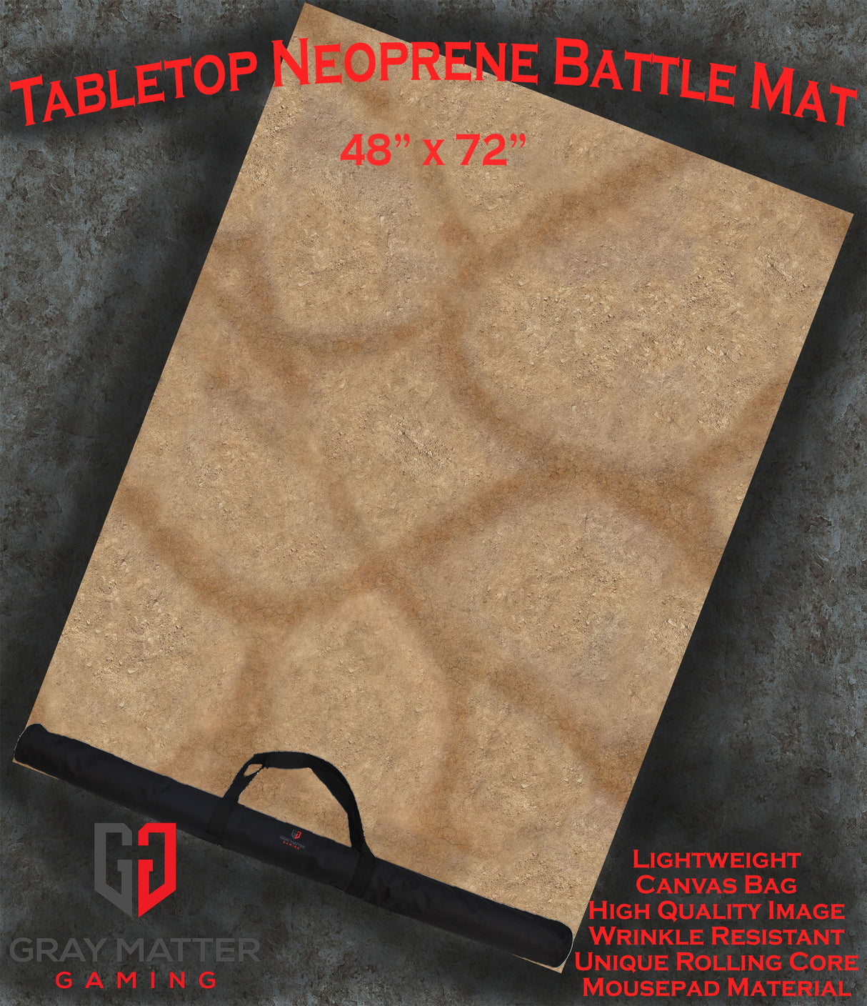 Desert Paths - Neoprene Battle Mat with Bag
