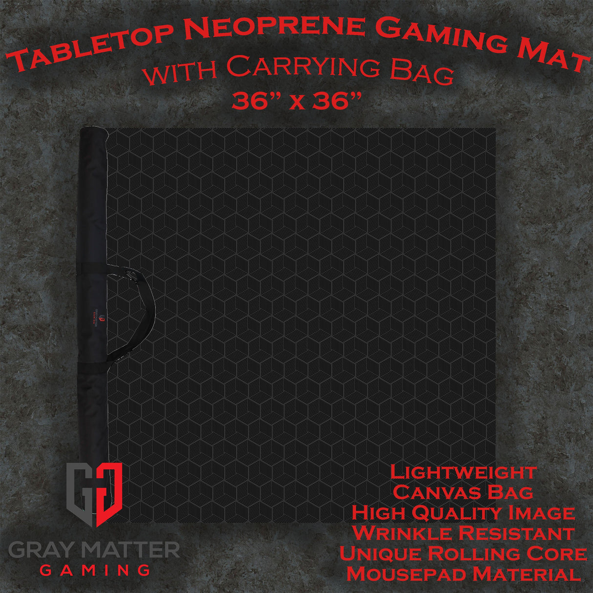 Geometric Pattern Mat 36" x 36" with Bag | Board Game Puzzle Mat