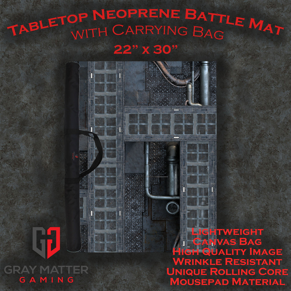 Grimdark Station - Neoprene Battle Mat with Bag