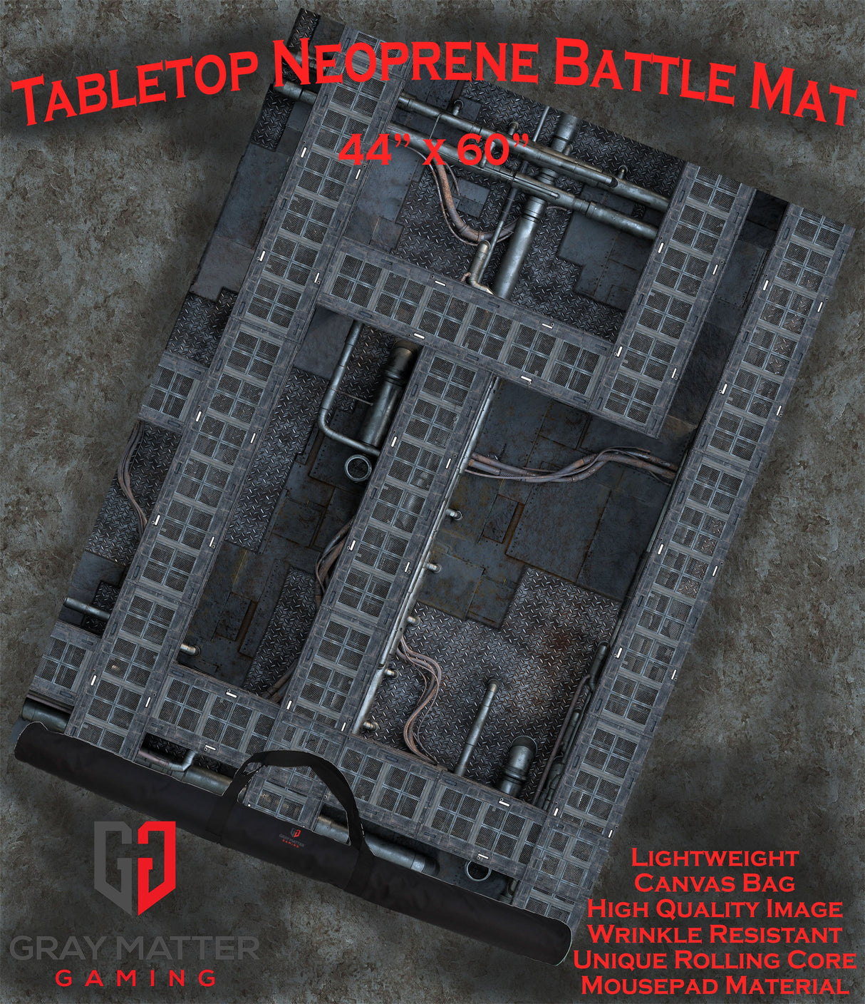 Grimdark Station - Neoprene Battle Mat with Bag