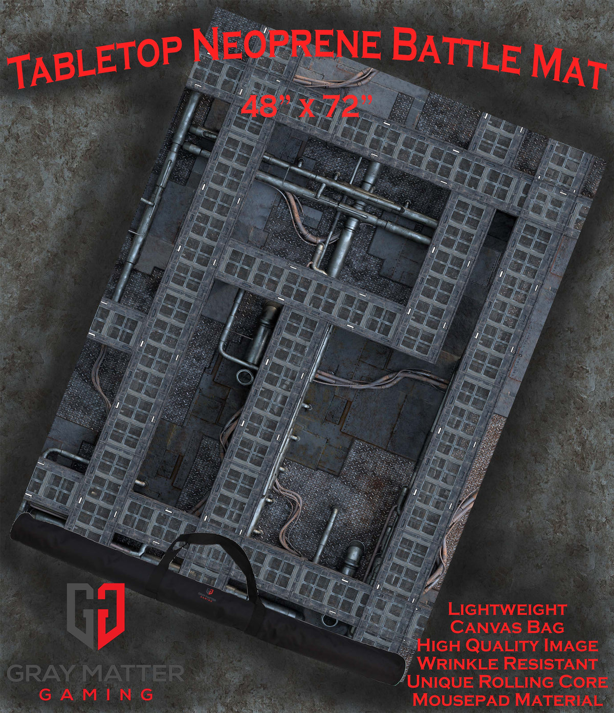 Grimdark Station - Neoprene Battle Mat with Bag