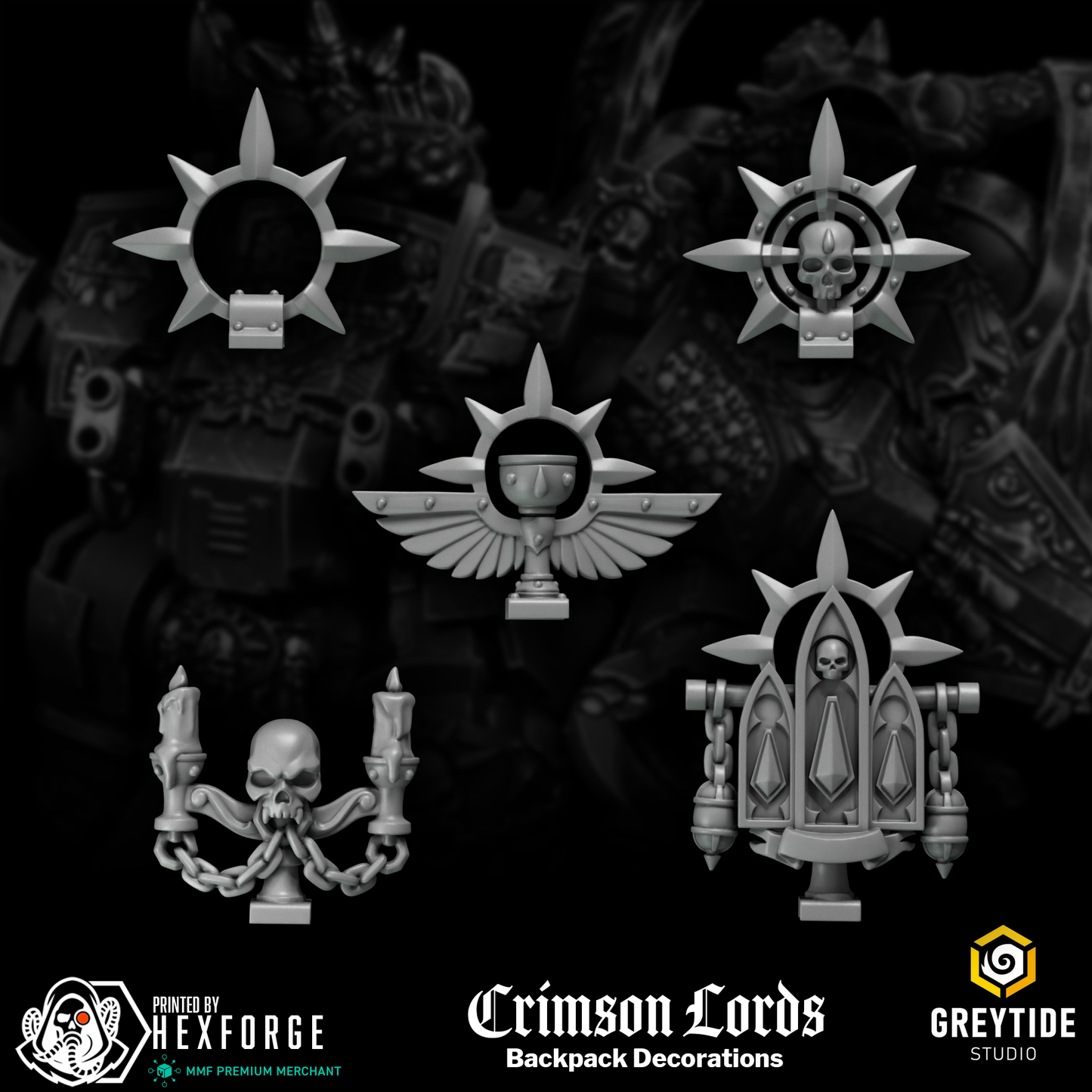 Crimson Lords - Backpack Decorations