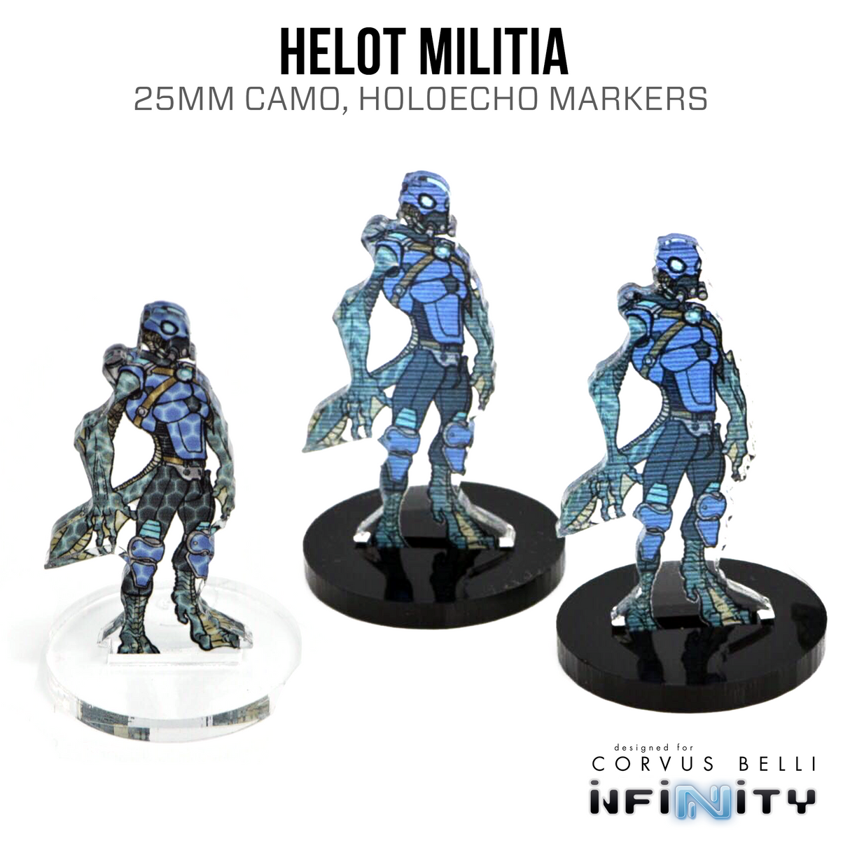 Infinity 3D Markers: Helots (25mm Camo -3, Decoy -1)