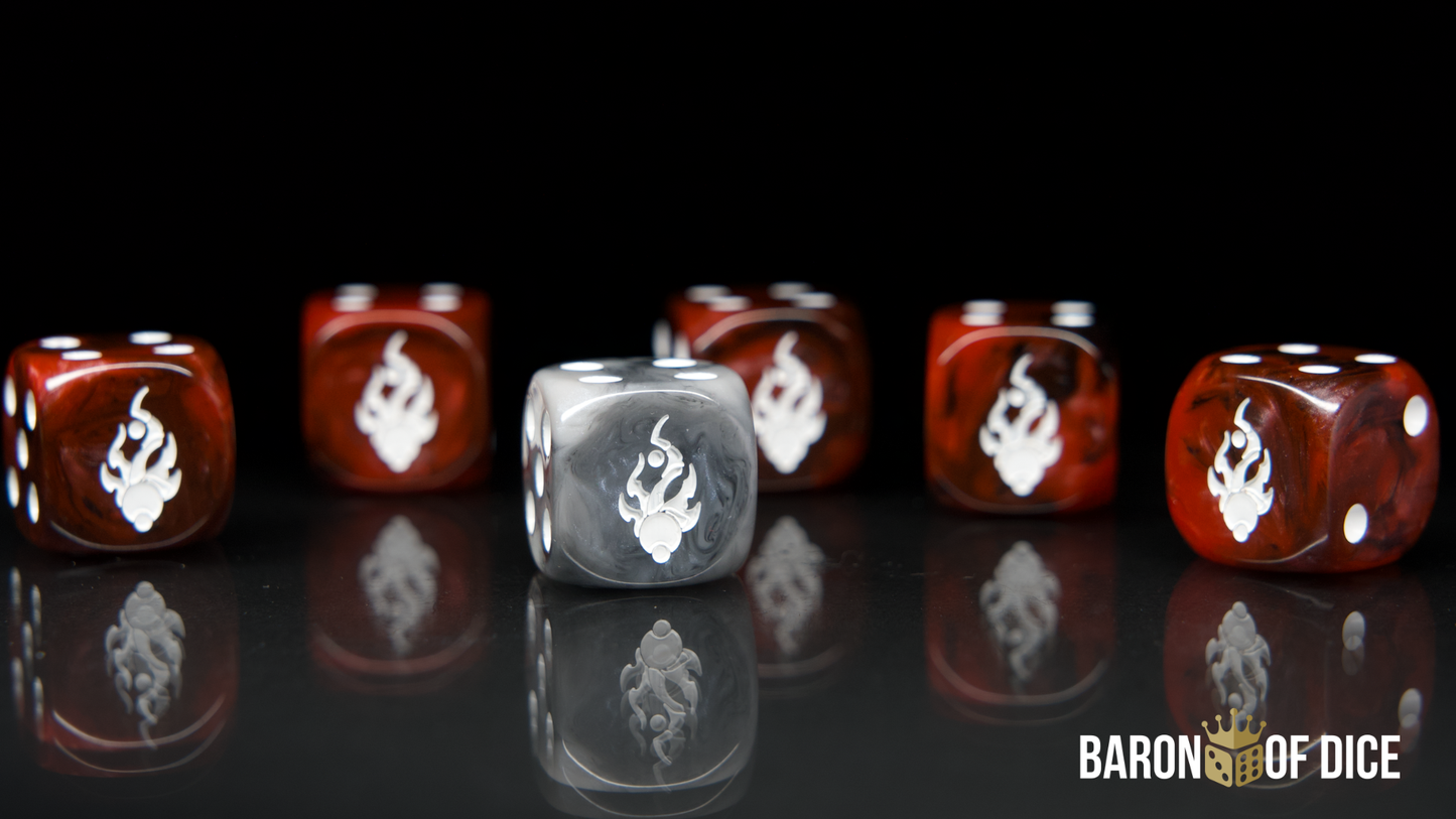 Warmachine: Dusk Fane of Nyrro Official Dice Set