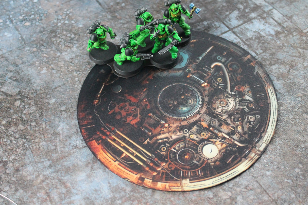 Double Sided 7.57" Neoprene Objective Markers - Hazard Stripes and Gears