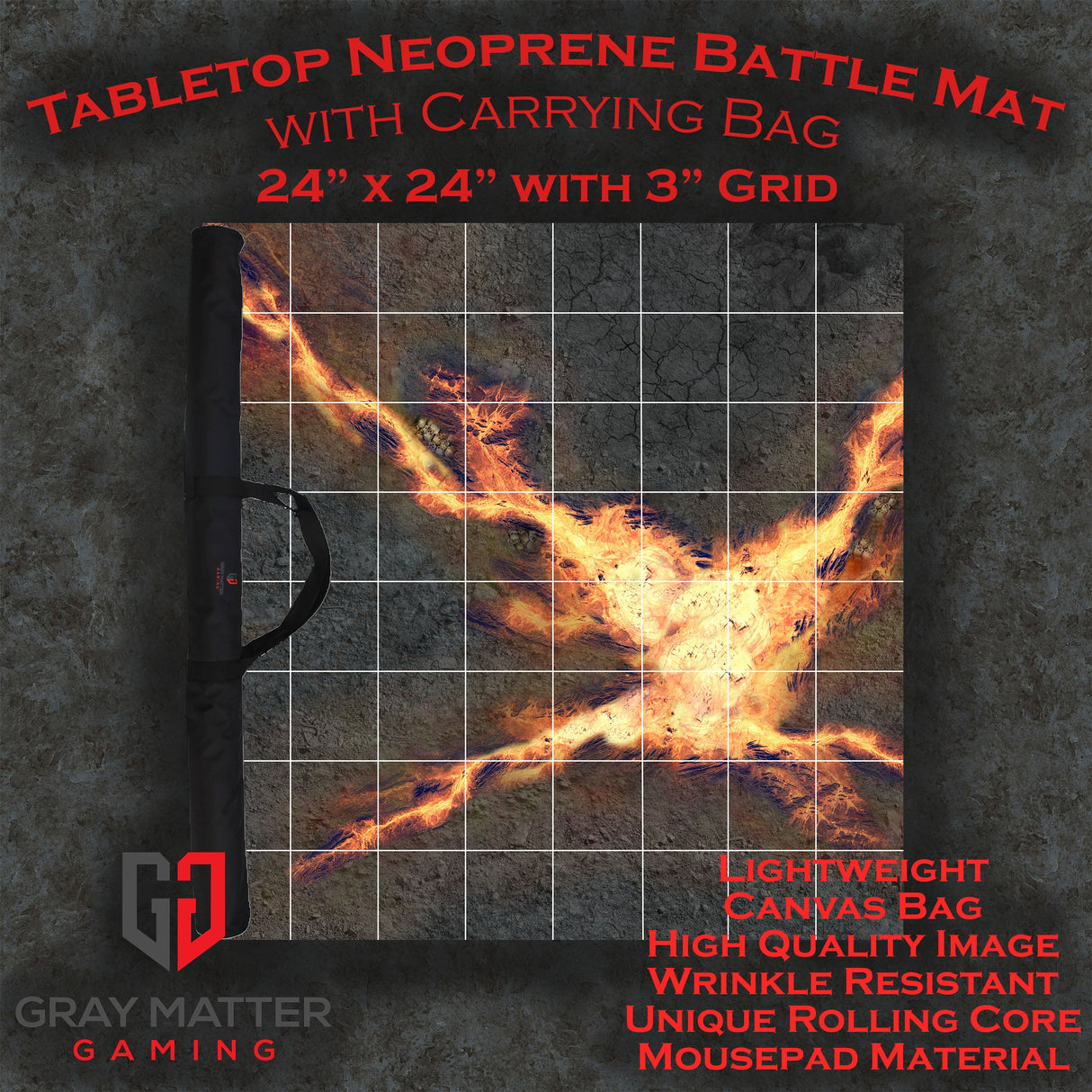 Infernal Steppes - Neoprene Battle Mat with Bag