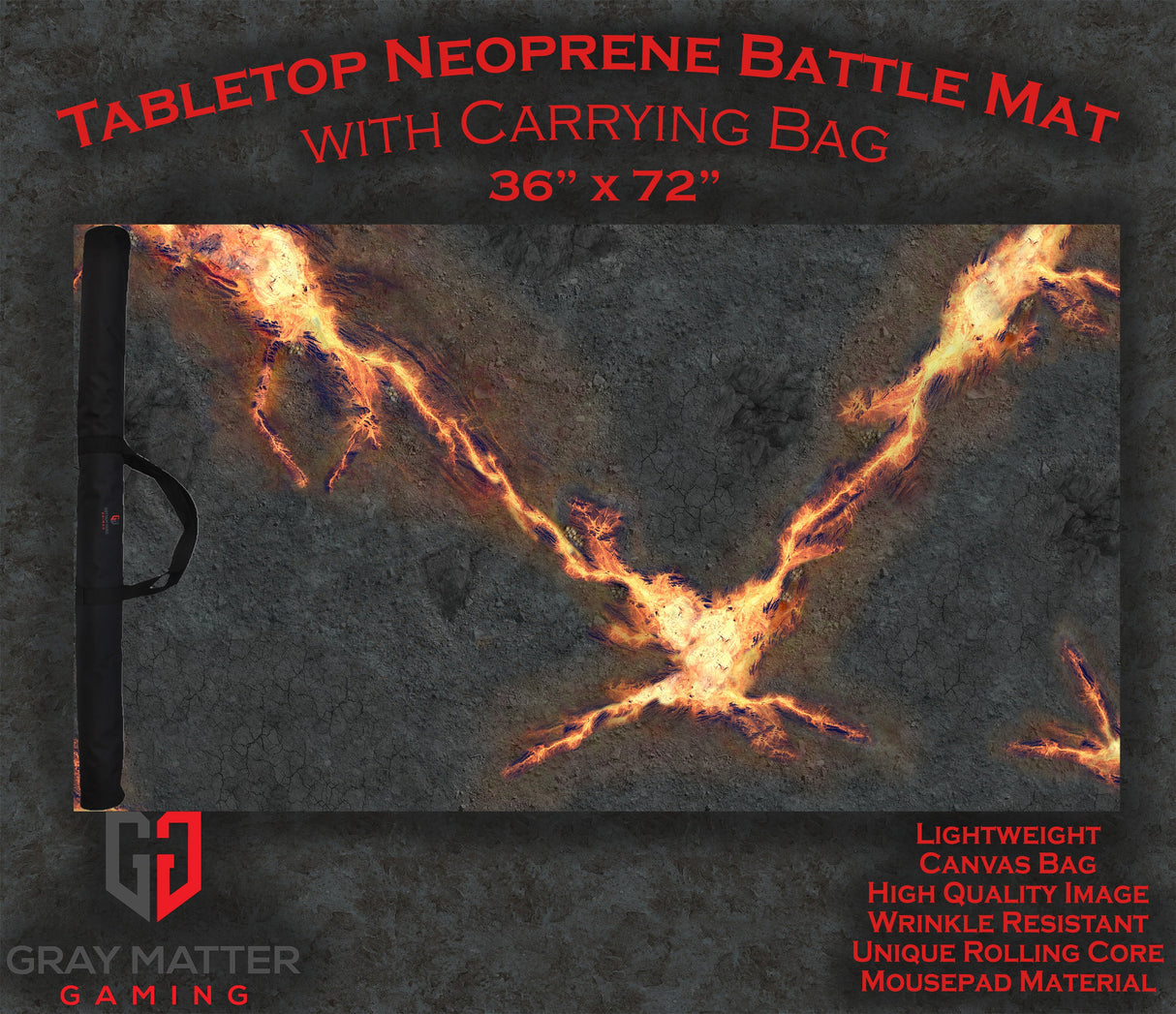 Infernal Steppes - Neoprene Battle Mat with Bag