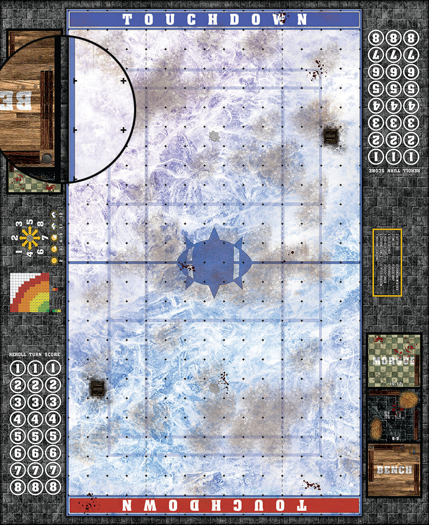 Mats by Mars: Frozen Lake Fantasy Football Play Mat / Pitch