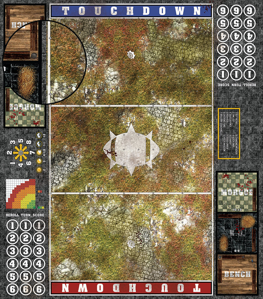 Mats by Mars: Abandoned City Fantasy Football Play Mat / Pitch