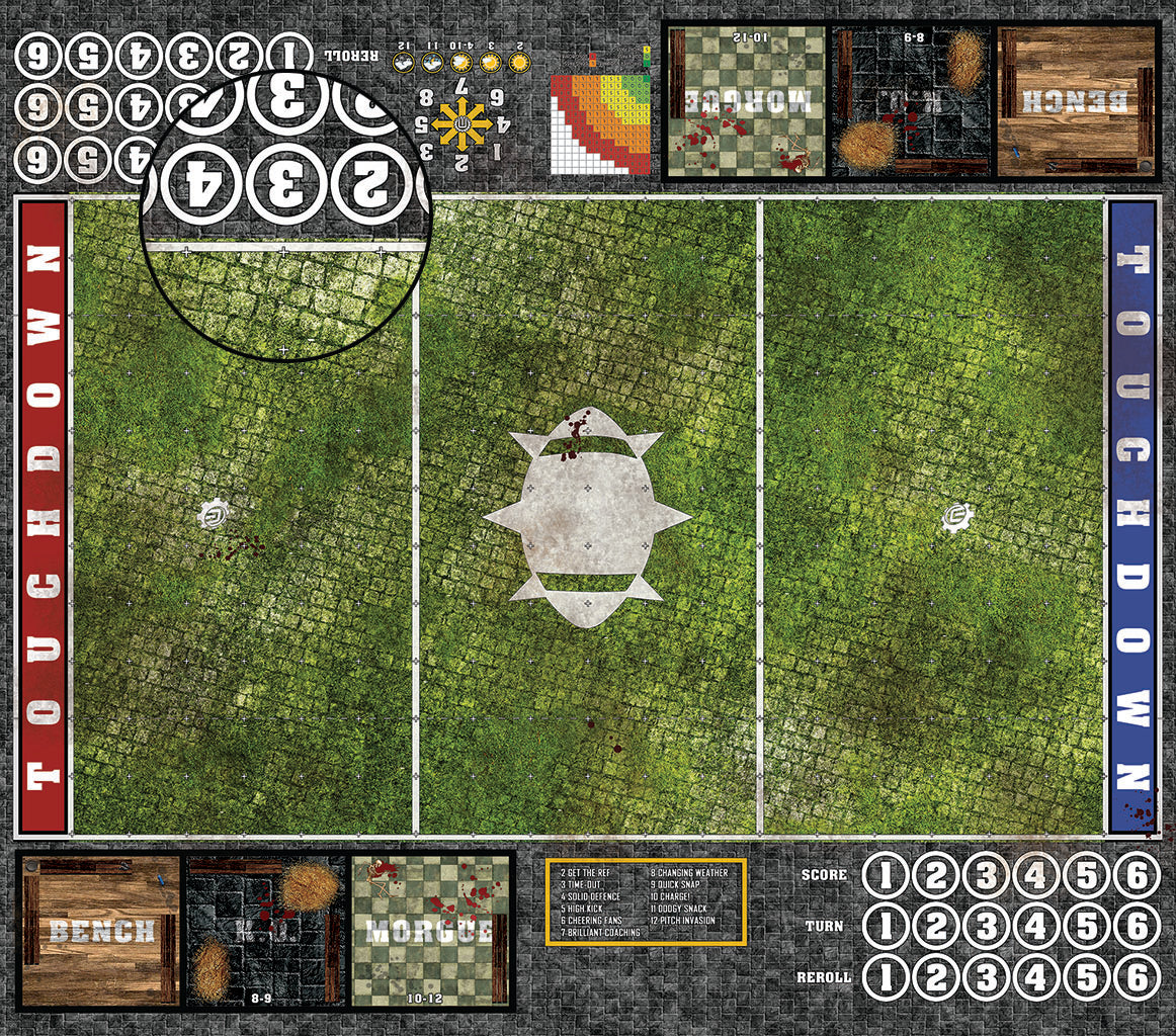 Mats by Mars: Overgrown Cobbles Fantasy Football Play Mat / Pitch
