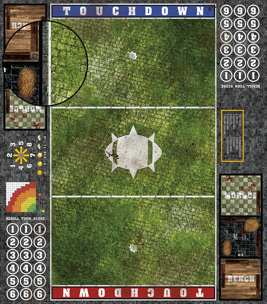 Mats by Mars: Overgrown Cobbles Fantasy Football Play Mat / Pitch