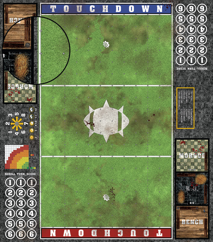 Mats by Mars: Verdant Field Fantasy Football Play Mat / Pitch