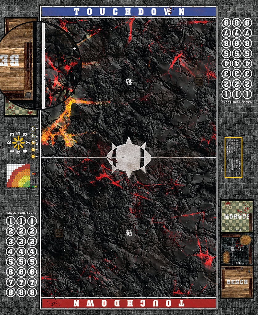 Mats by Mars: Molten Crust Fantasy Football Play Mat / Pitch