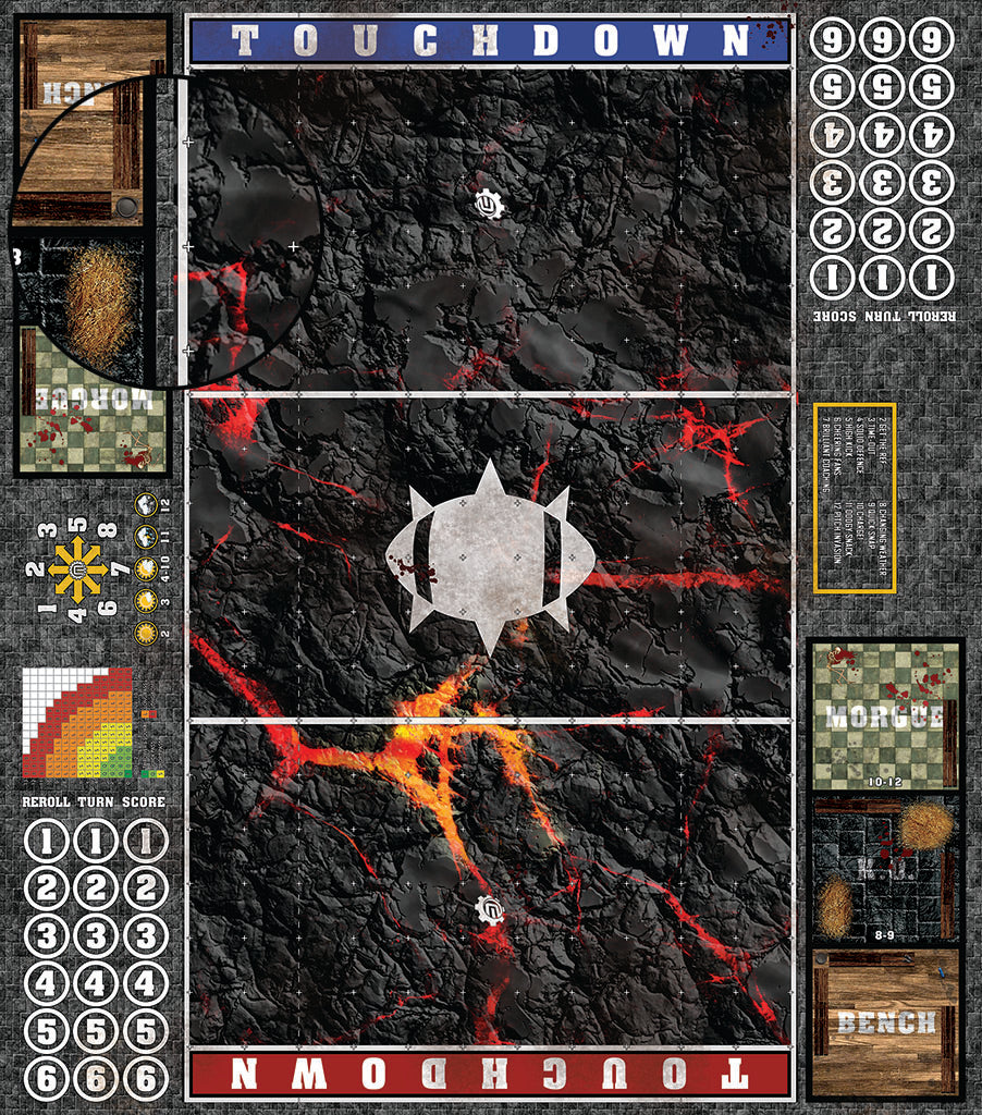 Mats by Mars: Molten Crust Fantasy Football Play Mat / Pitch