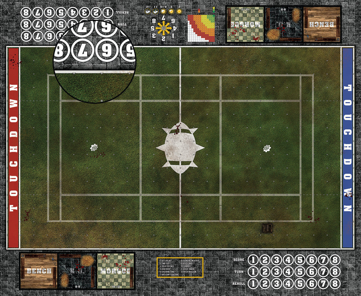 Mats by Mars: Green Meadow Fantasy Football Play Mat / Pitch