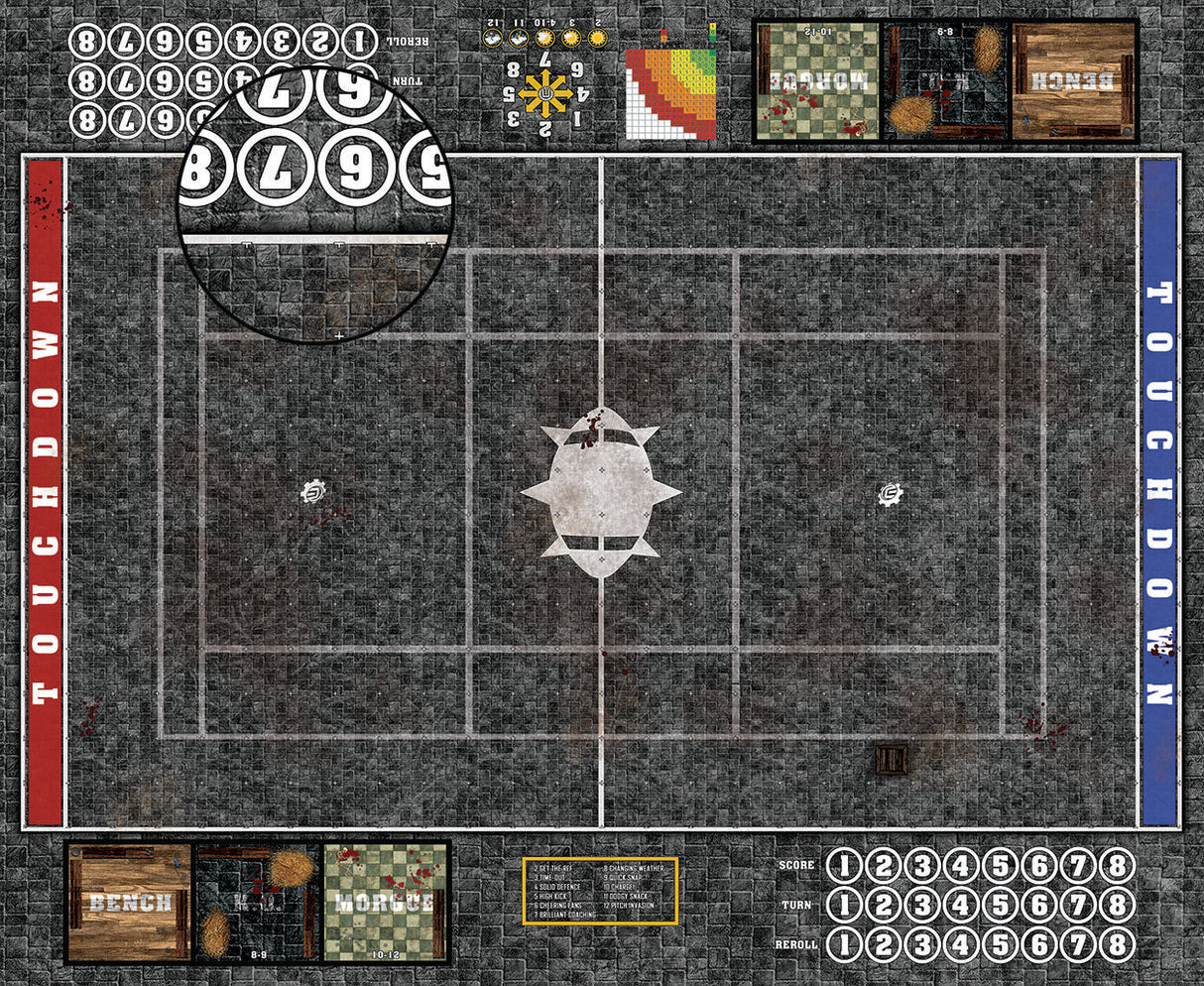 Mats by Mars: Grey Sett Stone Fantasy Football Play Mat / Pitch