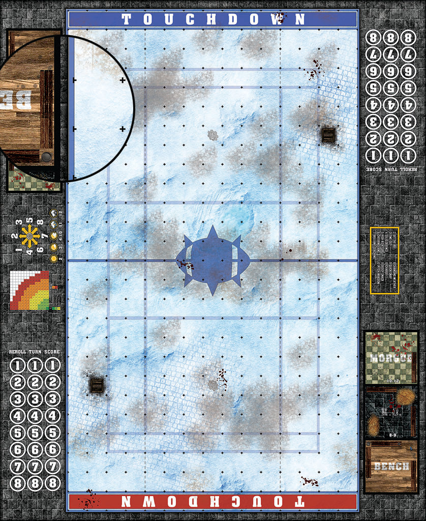 Mats by Mars: Frosty Cobbles Fantasy Football Play Mat / Pitch